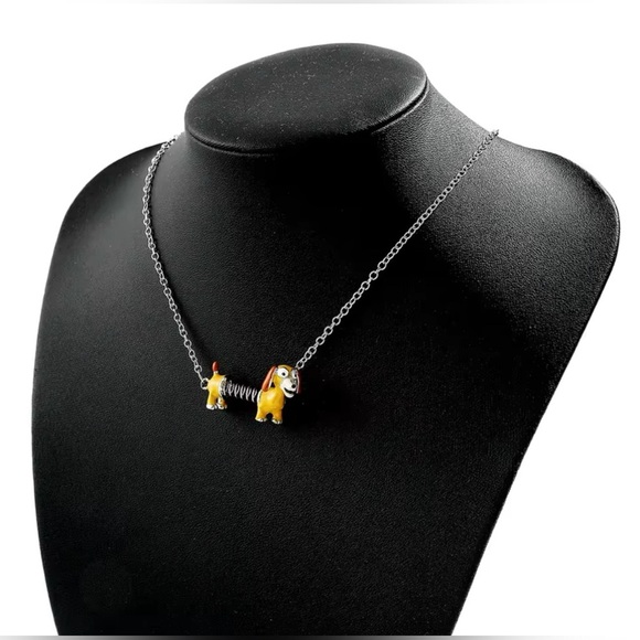 ⭐️NEW⭐️ Toy Story Slinky Dachshund Dog Pendant Necklace - Picture 3 of 8